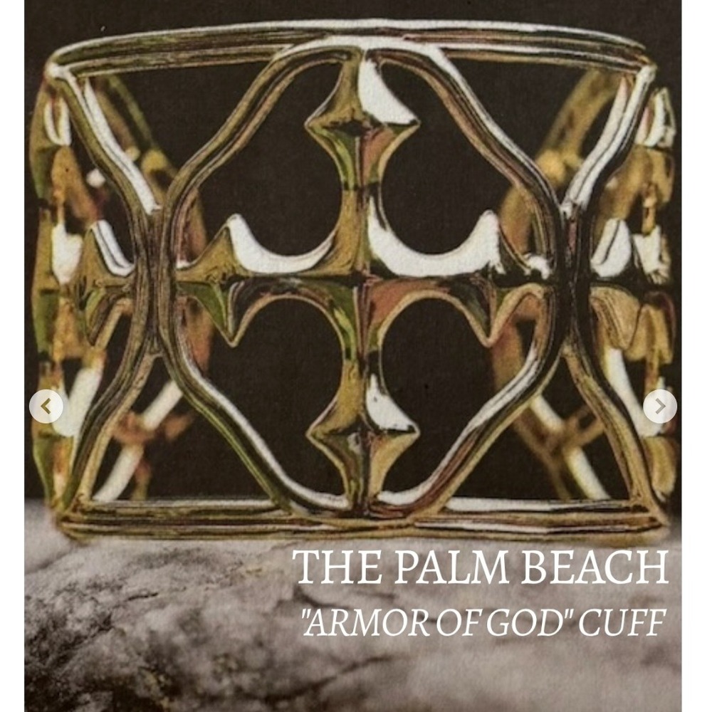 Gracewear The Palm Beach Armor of God Cuff Bracelet 14K Gold Plated